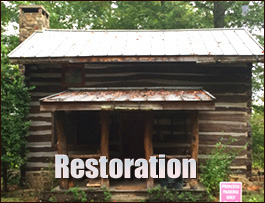 Historic Log Cabin Restoration  Newton, North Carolina